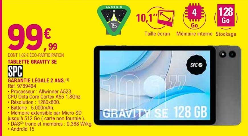 TABLETTE GRAVITY SE SPC