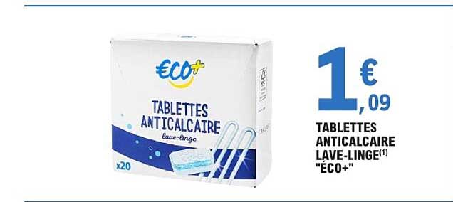 TABLETTES ANTICALCAIRE LAVE-LINGE(1) "ECO+"