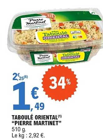 TABOULÉ ORIENTAL "PIERRE MARTINET"