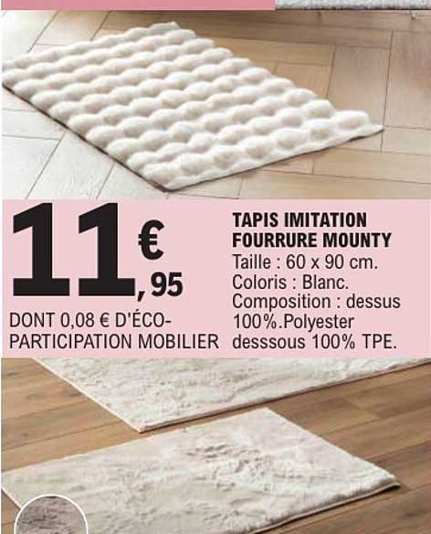 TAPIS IMITATION FOURRURE MOUNTY