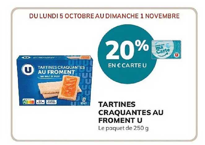 TARTINES CRAQUANTES AU FROMENT U