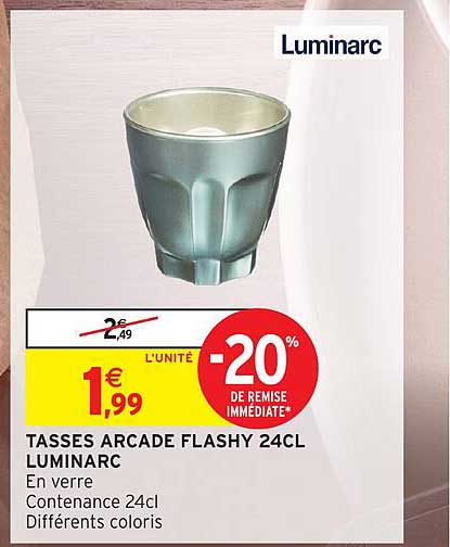 TASSES ARCADE FLASHY 24CL LUMINARC
