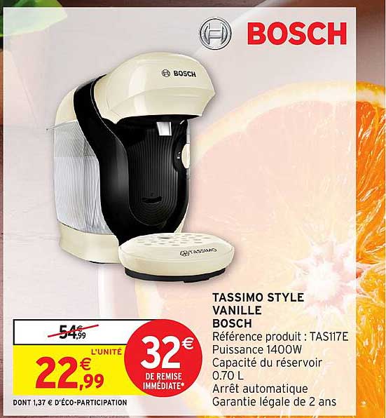 TASSIMO STYLE VANILLE BOSCH