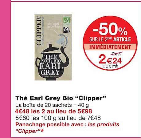 Thé Earl Grey Bio “Clipper”
