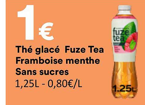 Thé glacé Fuze Tea Framboise menthe Sans sucres