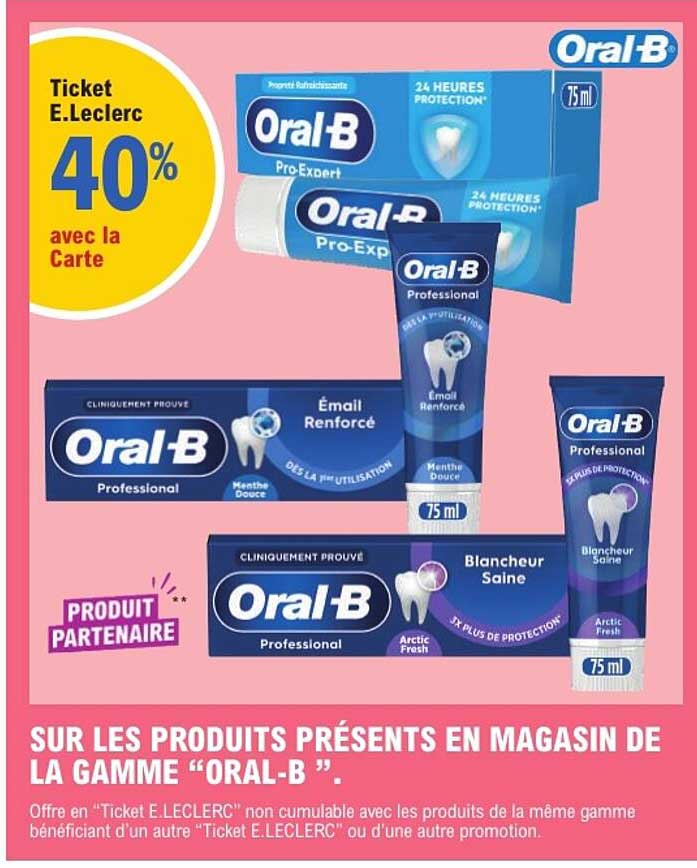 Ticket E.Leclerc 40% avec la Carte