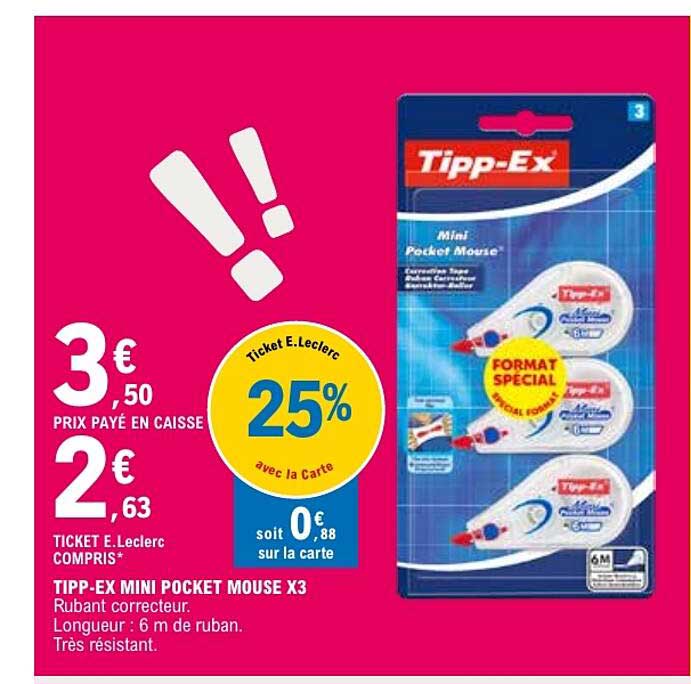 TIPP-EX MINI POCKET MOUSE X3