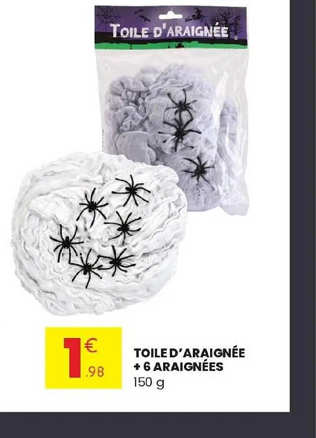 TOILE D’ARAIGNÉE + 6 ARAIGNÉES