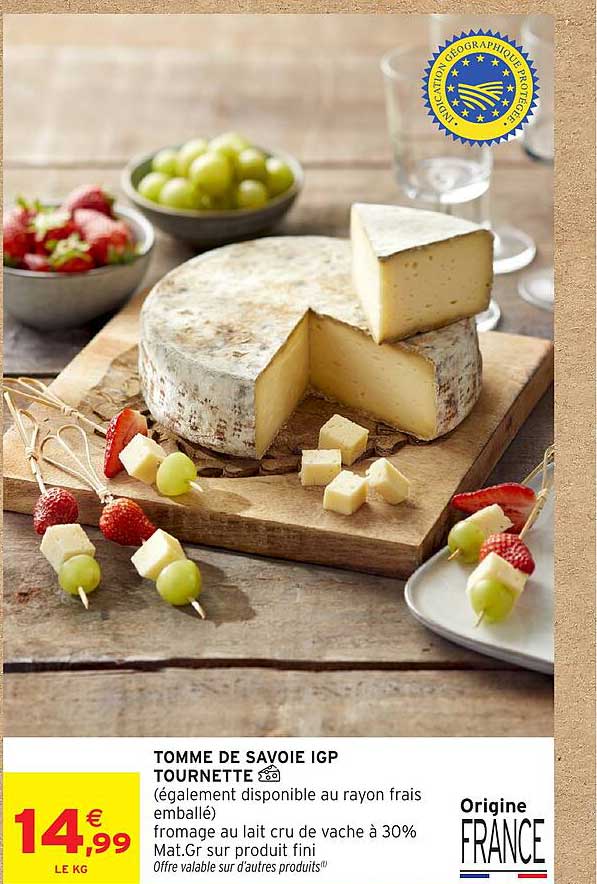TOMME DE SAVOIE IGP TOURNETTE