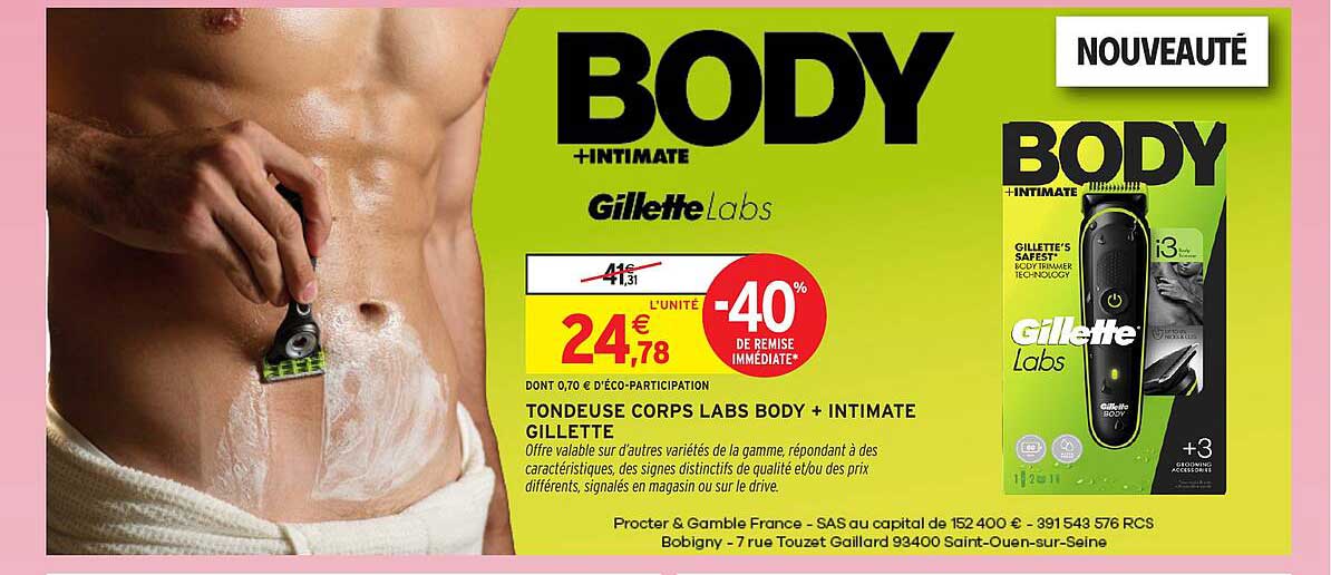 TONDEUSE CORPS LABS BODY + INTIMATE GILLETTE