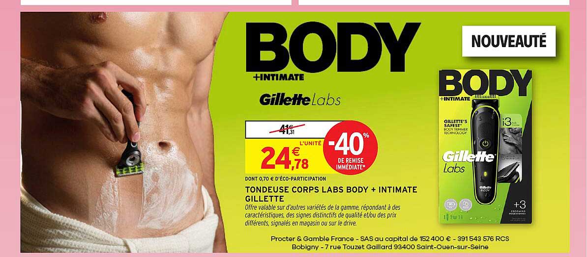 TONDEUSE CORPS LABS BODY + INTIMATE GILLETTE