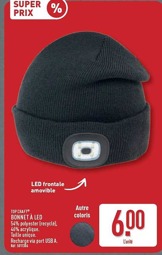 TOP CRAFT® BONNET À LED