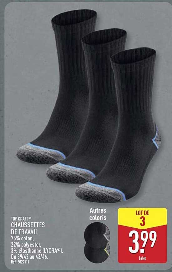 TOP CRAFT® CHAUSSETTES DE TRAVAIL