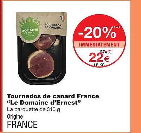 Tournedos de canard France “Le Domaine d’Ernest”