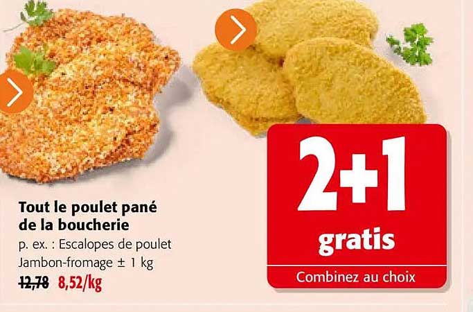 Tout le poulet pané de la boucherie