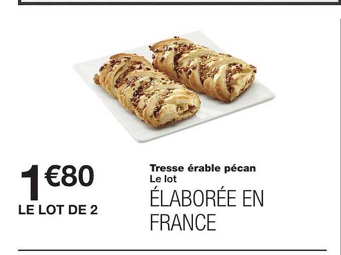 Tresse érable pécan Le lot ÉLABORÉE EN FRANCE