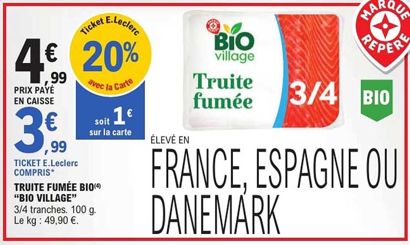 TRUITE FUMÉE BIO “BIO VILLAGE”