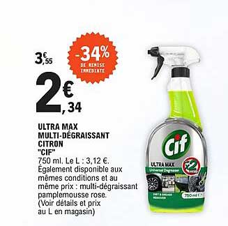 ULTRA MAX MULTI-DÉGRAISSANT CITRON "CIF"