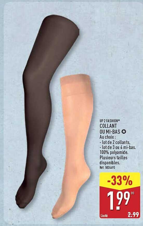 UP2 FASHION® COLLANT OU MI-BAS