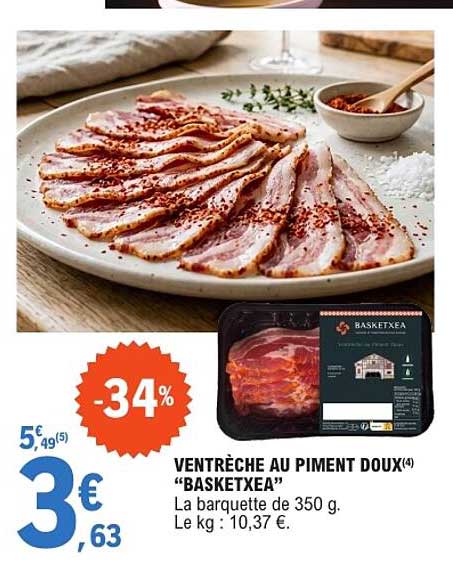 VENTRÊCHE AU PIMENT DOUX “BASKETXEA”