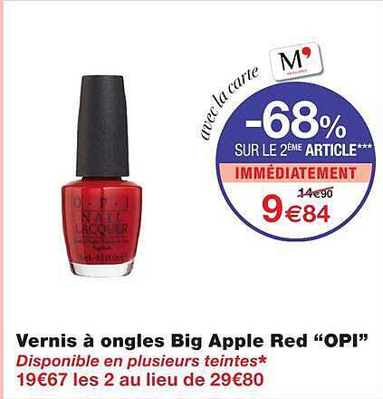 Vernis à ongles Big Apple Red “OPI”