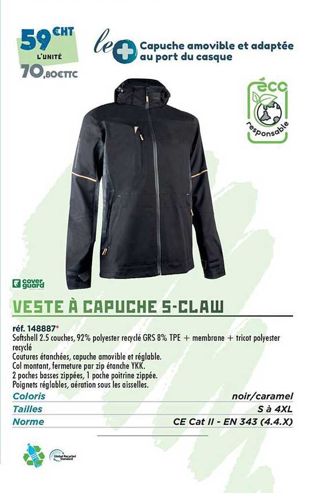 VESTE À CAPUCHE 5-CLAW