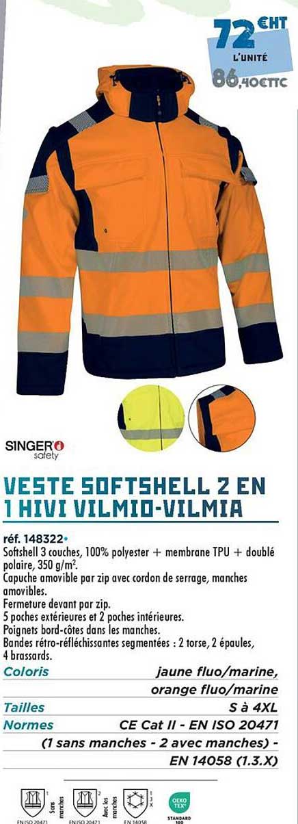 VESTE SOFTSHELL 2 EN 1 HIVI VILMID-VILMIA