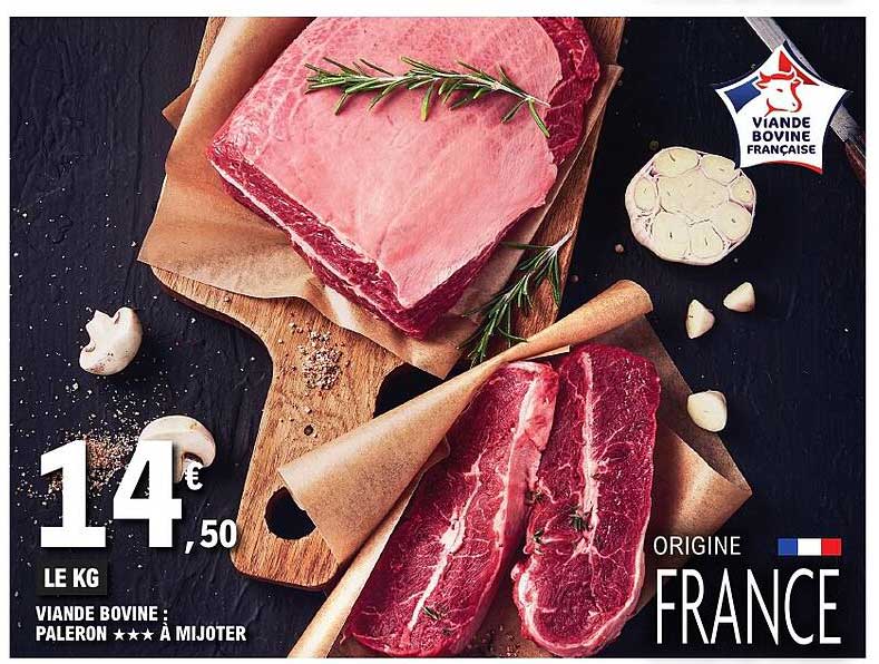 VIANDE BOVINE : PALERON *** À MIJOTER