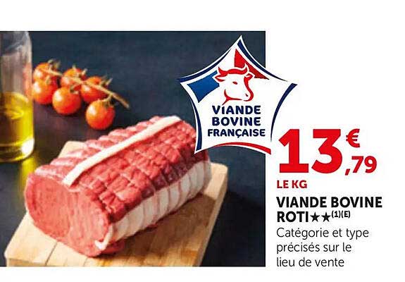 VIANDE BOVINE ROTI**(1)(E)