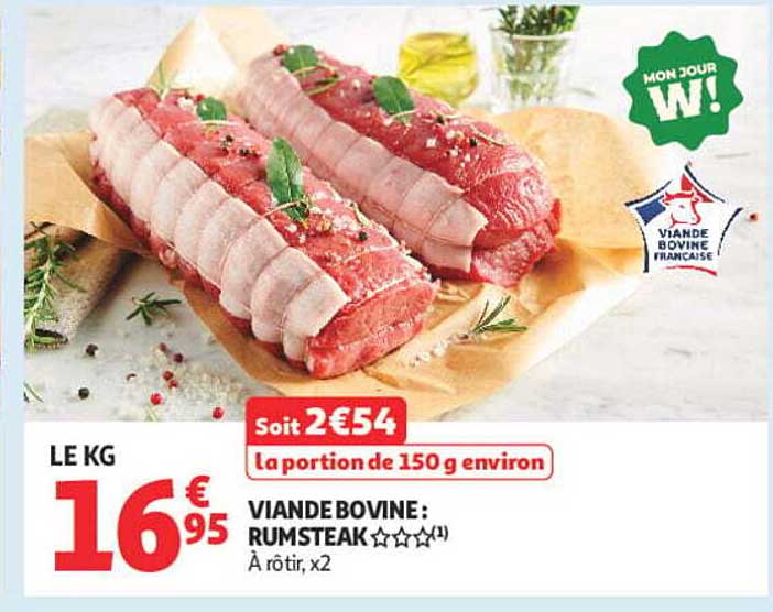 VIANDE BOVINE : RUMSTEAK