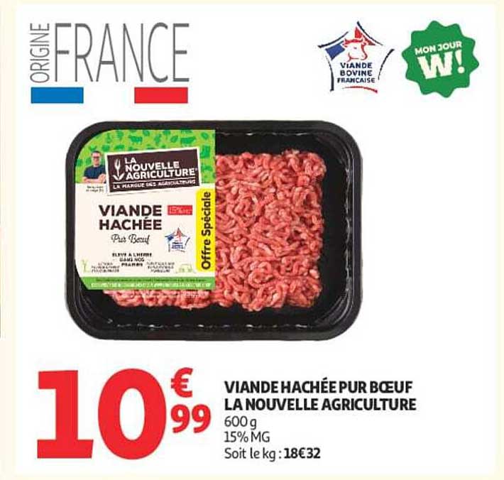 VIANDE HACHÉE PUR BOEUF LA NOUVELLE AGRICULTURE