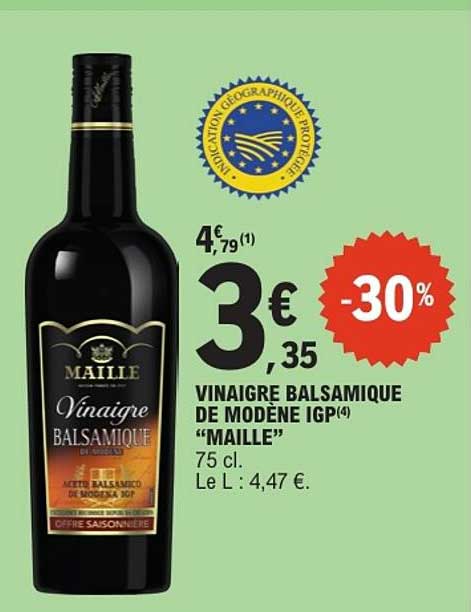 VINAIGRE BALSAMIQUE DE MODENE IGP(4) “MAILLE”