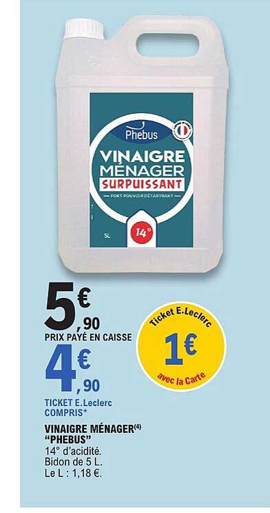 VINAIGRE MÉNAGER “PHEBUS”