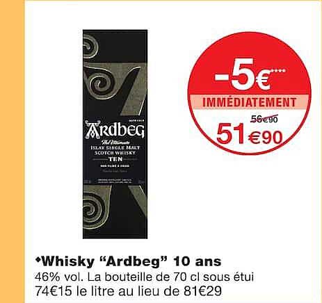 Whisky “Ardbeg” 10 ans