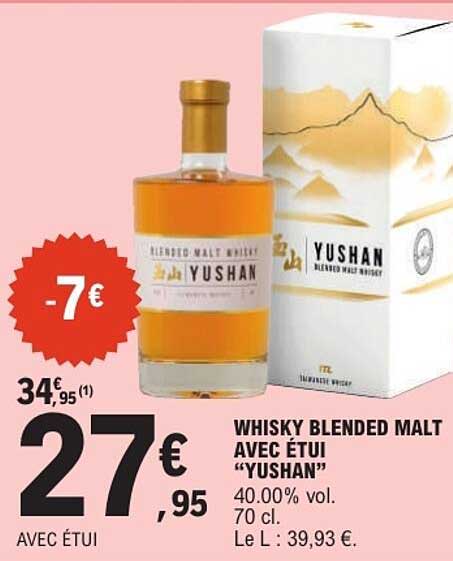 WHISKY BLENDED MALT AVEC ÉTUI “YUSHAN”