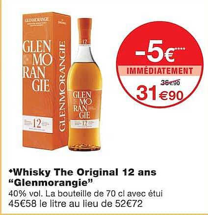 Whisky The Original 12 ans “Glenmorangie”