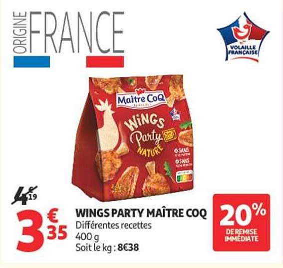WINGS PARTY MAÎTRE COQ