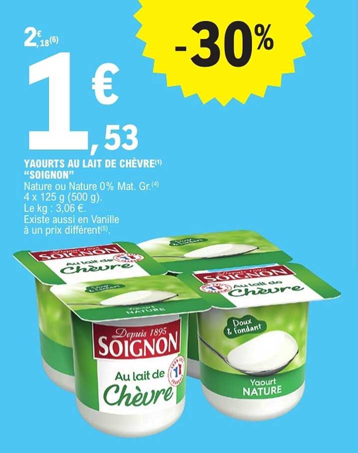 YAOURTS AU LAIT DE CHÈVRE « SOIGNON »