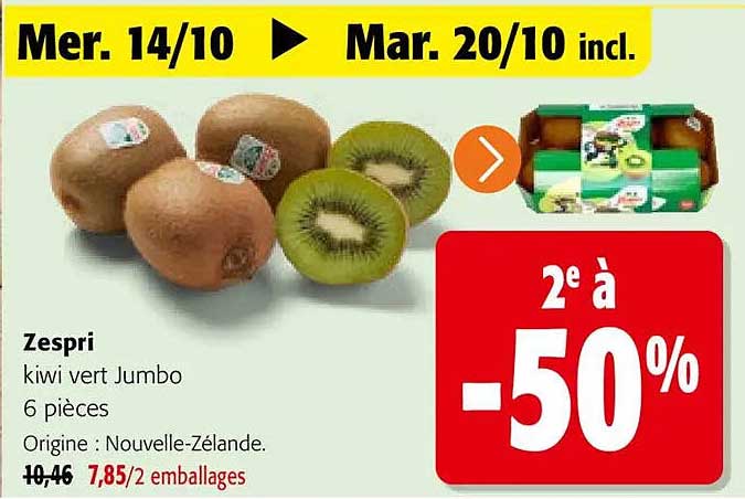 Zespri kiwi vert Jumbo 6 pièces