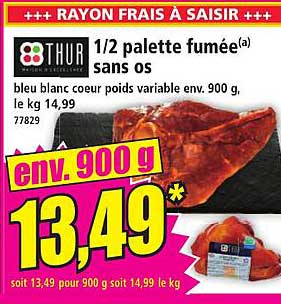 1/2 palette fumée(a) sans os