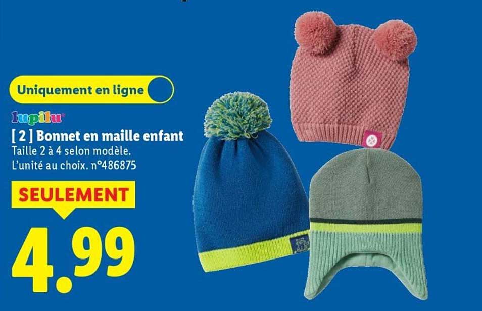 [ 2 ] Bonnet en maille enfant