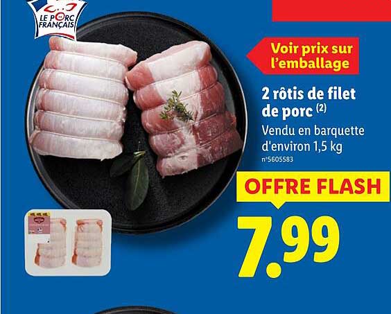 2 rôtis de filet de porc