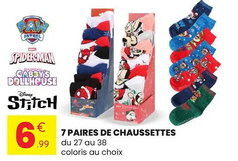 7 PAIRES DE CHAUSSETTES