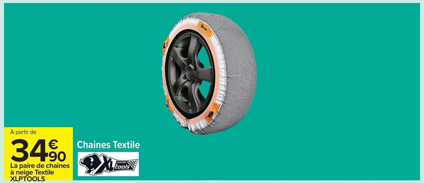 À partir de 34€90 - La paire de chaînes à neige Textile XLPTTOOLS