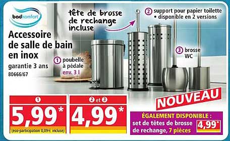Accessoire de salle de bain en inox