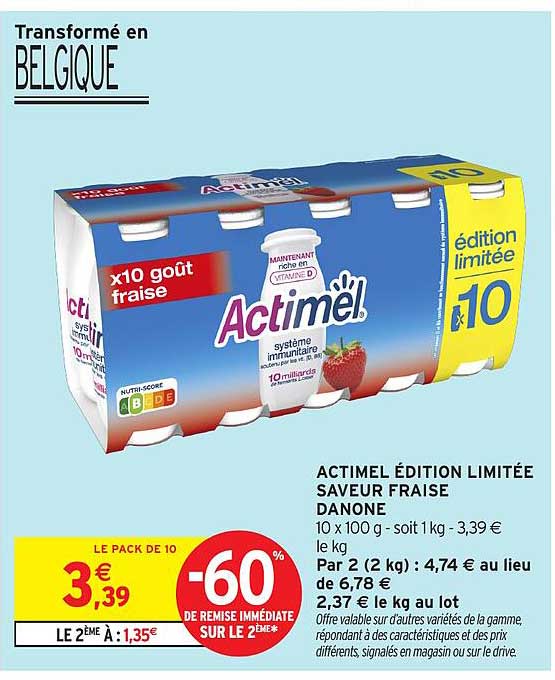 ACTIMEL ÉDITION LIMITÉE SAVEUR FRAISE
