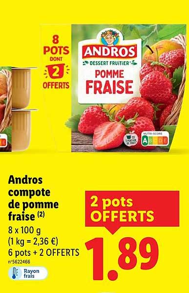 Andros compote de pomme fraise