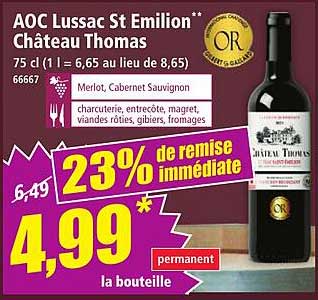 AOC Lussac St Emilion** Château Thomas