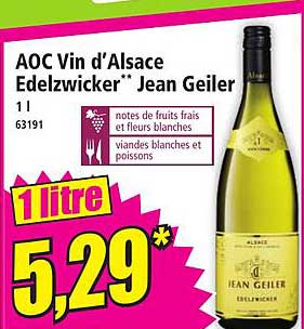 AOC Vin d'Alsace Edelzwicker** Jean Geiler
