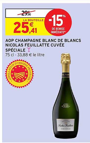 AOP CHAMPAGNE BLANC DE BLANCS NICOLAS FEUILLATTE CUVÉE SPÉCIALE